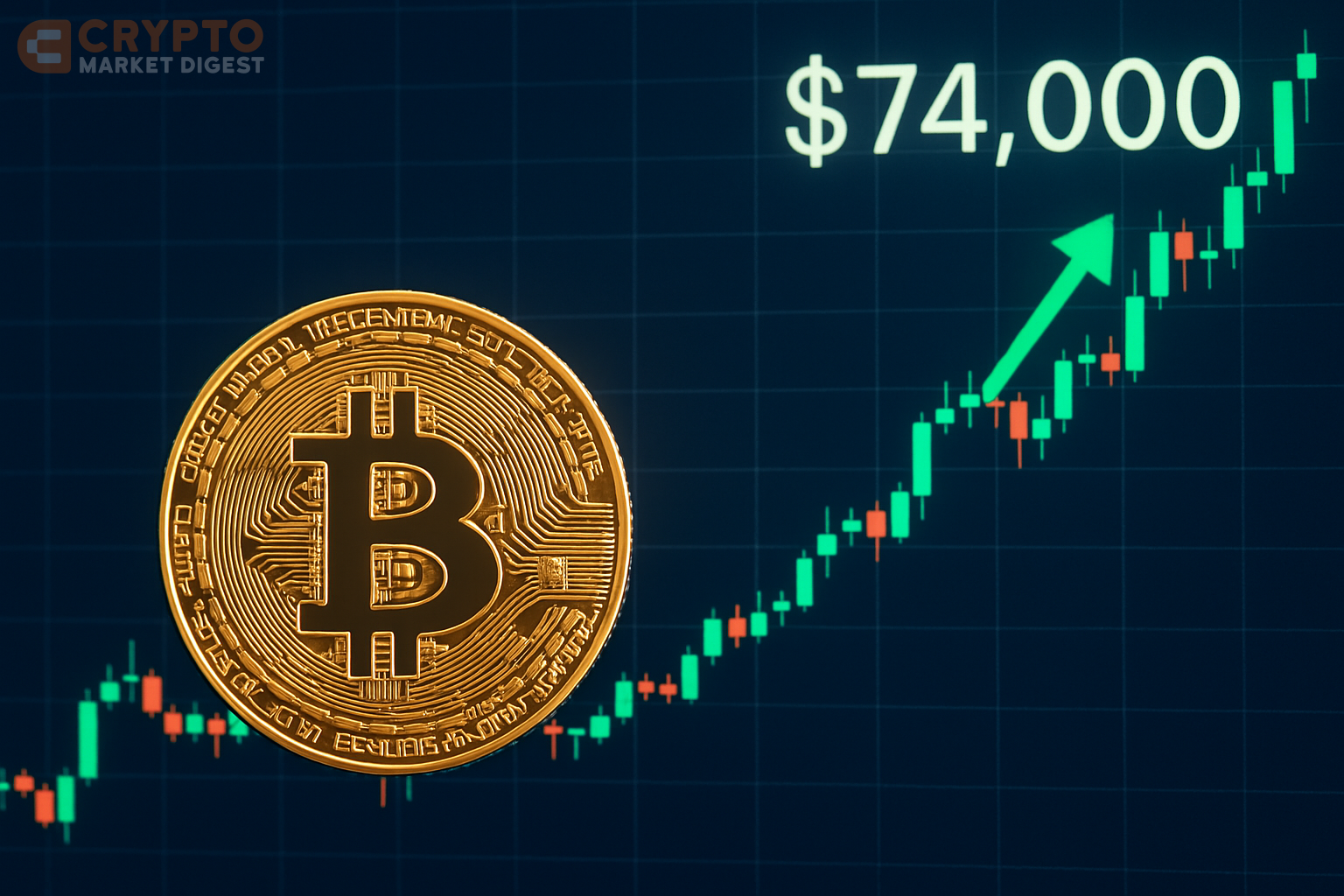 Bitcoin Smashes Through $74,000 Mark as Institutional Demand Surges