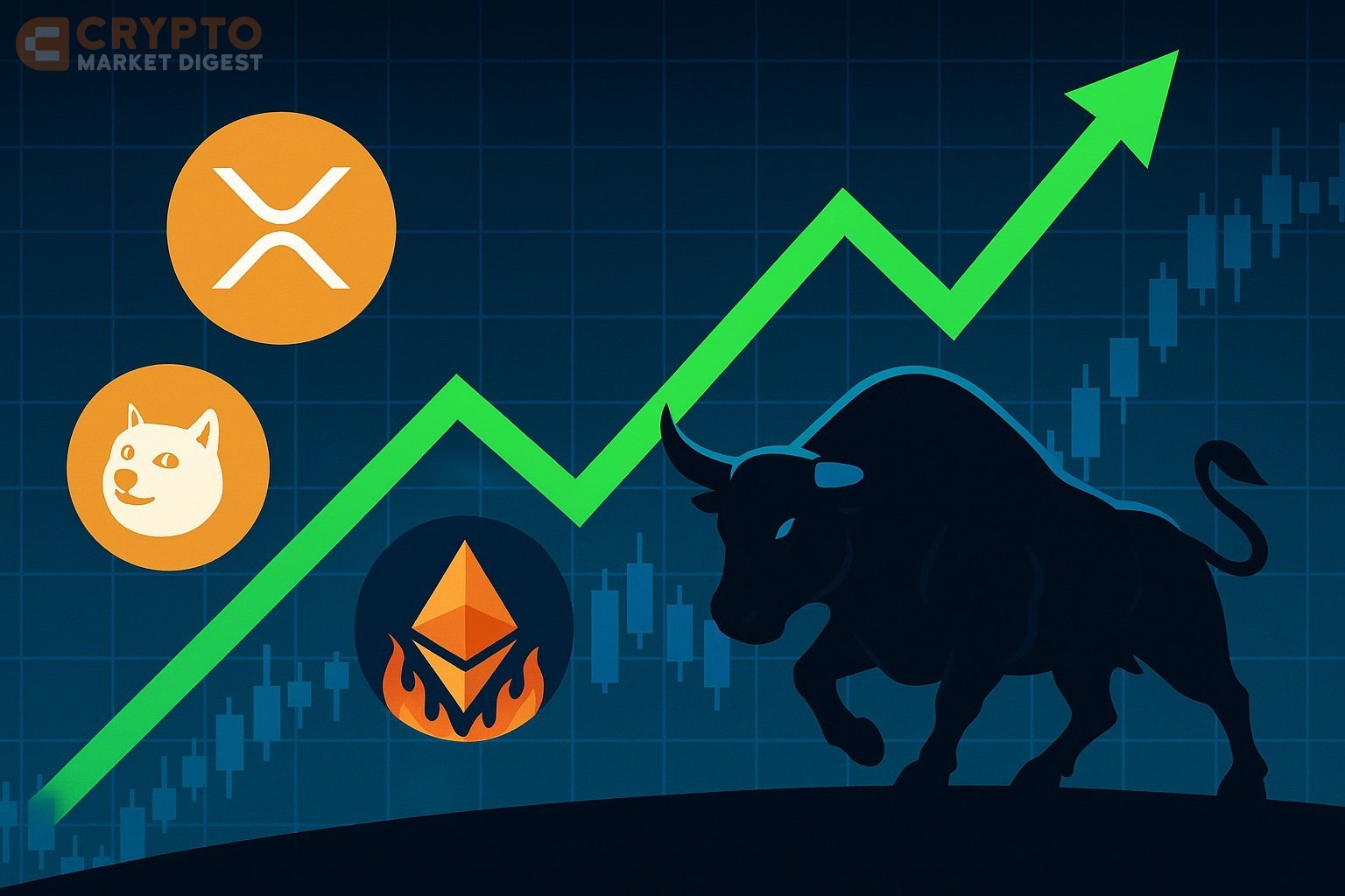 XRP & DOGE Surge While ETH Burns Plummet